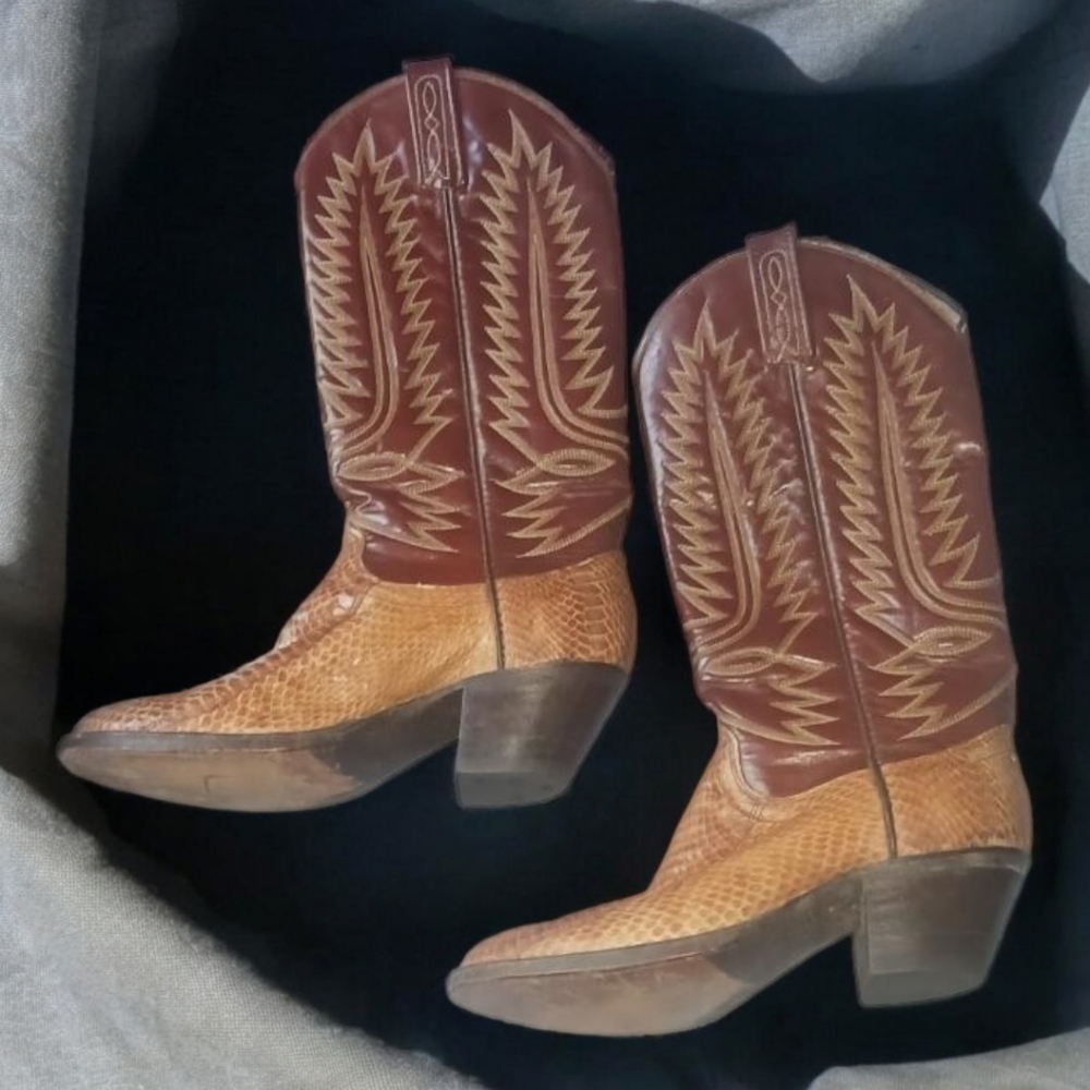 Dan Post women's size 6, leather and snakeskin, worn
